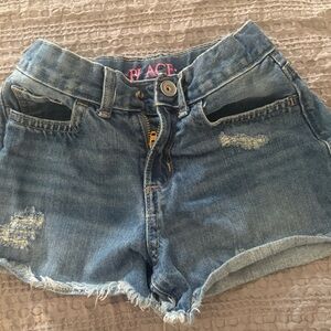 Place Girls Youth Distressed Blue Jean Shorts